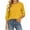 Yellow, variant on Cilsoka Womens 3/4 Sleeve Tops and Blouses Dressy Casual Crewneck Shirt for Business Work Summer Trendy Vacation Tshirt