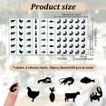 thumbnail image 2 of 840pcs 7 Styles Black Meal Stickers 1 Inch Food Choice Sticker Fish/Crab/Beef/Chicken/Carrots/Lobster/Crayfish Wedding Meal Indicator Stickers Kitchen Stickers for Place Card Party Supplies DIY, 2 of 8