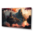 thumbnail image 2 of Designart Japon Landscape Wall art, Island Oasis Architectural Marvel I , Landscape Japon Large Wall art decor, White Traditional Canvas wall art, 32x24 inches, 2 of 5