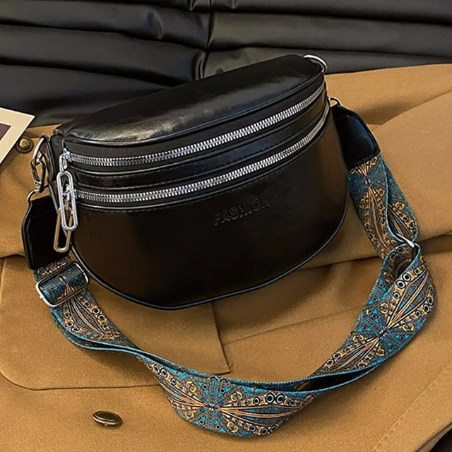 Sac de Poitrine Vintage pour Femmes Sac de Poitrine Rétro Sac Bandoulière de Luxe Multi-Poches Sac à Bandoulière Sac Banane Sacs à Main Chic Sac Banane