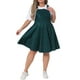 thumbnail image 2 of Overoles elegantes de cuadros para mujeres de tallas grandes Agnes Orinda para el Día de San Patricio, faldas midi de moda 2X verdes, 2 of 6
