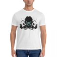 thumbnail image 1 of Camiseta de cuello redondo para hombre camiseta esencial espacial muerta camisetas bonitas para el sudor camisetas de manga corta para hombre grandes y altos, 1 of 7