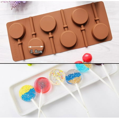 

New Silicone Round Lollipop Cake Chocolate Soap Pudding Jelly Candy Ice Cookie Biscuit Mold Mould Pan Bakeware