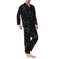 thumbnail image 2 of Sikiie Dinosaur Mens Pajama Set, Soft Warm Long Sleeve Sleepwear, Cozy Button-Down Pjs for Men-Medium, 2 of 7