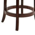 thumbnail image 4 of Sabi 24 inch Swivel Counter Stool, Solid Wood, Faux Leather, Brown, Black, 4 of 5