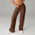 thumbnail image 4 of Womens Drawstring Pants Casual New Women's High Waisted Yoga Pants Stretchy Straight Leg Casual Workout Pants with Pockets Loose Soft Fitness Sports Pants, 4 of 9