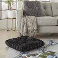 thumbnail image 3 of 24" Black Silky Soft Velvet Throw Pillow, 3 of 4