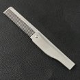 thumbnail image 2 of Peine de bolsillo plegable hecho a mano para hombres, peine alisador de pelo de dientes finos para el cuidado diario, peinado, barba o bigote, plateado S, 2 of 5