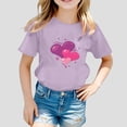 thumbnail image 5 of ibiyuan Girl 6t Shirts Short Sleeve Tshirts Girls T Shirts Funny Print Baby Girl Tops Crewneck Basic Tees Casual Toddler Girl Summer Clothes,6-7 Years, 5 of 5