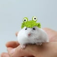 thumbnail image 3 of Wave Frog Pet Hat - Adjustable Knitted Costume Accessory for Small Animals, Soft & Comfortable Headwear for Cats & Dogs, 3 of 7
