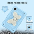 thumbnail image 3 of FJLBDE Case for Samsung Galaxy Tab A11 / Tab A9 8.7 Inch 2025/2023 with Butterfly Stand, Shockproof Protective Tablet Cover with Shoulder Strap for Kids Girls, Beige Blue, 3 of 5