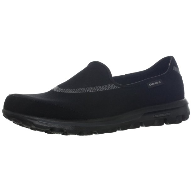 Zapatillas de senderismo Shoes Skechers Go Slip-On para mujer, color negro, 6.5 W