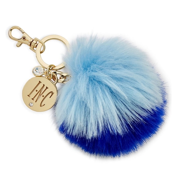 I.N.C Womens Faux Faux Fur Key Chain, Blue, One Size