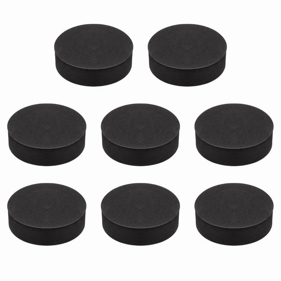 Single Sided Speaker Isolation Pads, 70mmx20mm Round Black Non Slip EVA Acoustic Foam Pads Feet Anti-Vibration Base for Decks Speaker Subwoofer HiFi Sound System, Pack of 8