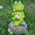 thumbnail image 1 of Frog Garden Decoration, Resin Frogs Statue Sculpture, Welcome To Our Garden Statue, 1 of 4