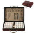 thumbnail image 1 of Mini Mahjong Set with Wooden Storage Case Portable Mah Jong Game Set For Travel Family, 1 of 8