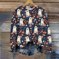 thumbnail image 5 of YUGYXL Halloween Shirts for Women Plus Size Long Sleeve Tops Funny Witchy Pumpkin Ghost Graphic Tees Cotton Crewneck Blouses R Multicolor M, 5 of 6