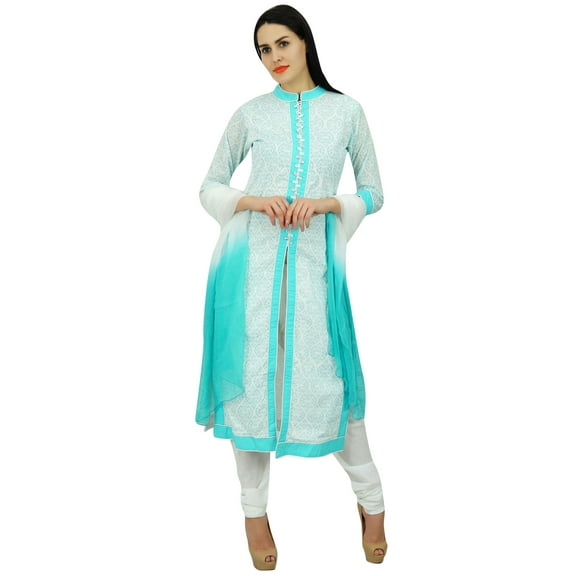 Atasi Womens Cotton Straight Kurta With Dupatta Summer Readymade Salwaar Kameez