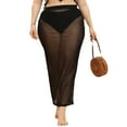 thumbnail image 1 of Purcoar Women's Plus Size Sexy Mesh Sheer Leggings High Waisted Pants, 1 of 6