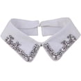thumbnail image 3 of Jumpingount Cuello falso respetuoso con la piel, corbata de moda para mujer, cuello desmontable, blusa con solapa tridimensional, accesorio de ropa Accesorio para el cabello Blanco Jumpingount AP011642-02, 3 of 6