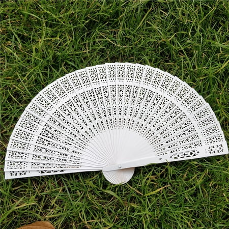 

absuyy Fan Ok Deals- Wedding Hand Fragrant Party Carved Folding Fan Wooden