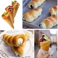 thumbnail image 3 of Paquete de 10 moldes de cuerno de crema de 5 pulgadas para hornear + 10 moldes de tubos de cannoli de 5 pulgadas, tubos de cannoli grandes para freír, kit de formas de cannoli para hornear, 3 of 5