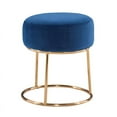 thumbnail image 4 of Linon Carly Metal Accent Vanity Stool in Navy Blue, 4 of 10