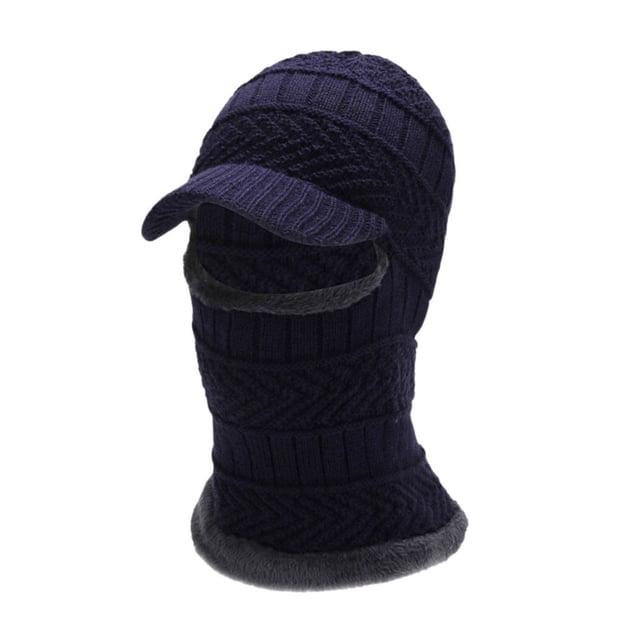 TINZ Autumn And Winter Outdoor Warmth Covering Face Riding Neck Integrated Pullover Hat Knitted Hat Man Hats for Men Winter Wind Proof Hat Hats for Snow