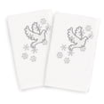 thumbnail image 2 of Linum Home Textiles Christmas Dove Embroidered Turkish Cotton Hand Towel - Set of 2, 2 of 7