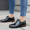 thumbnail image 2 of Mostsola Wingtip Oxfords Shoes for Women Lace up Vintage Derby Shoes Business Casual Shoes Black 5, 2 of 8