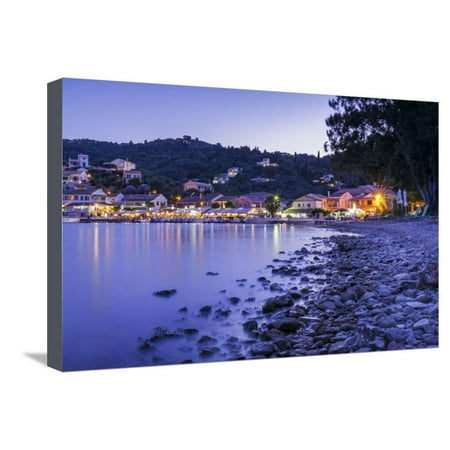 The small town of Agios Stefanos on the northeast coast of the island of Corfu, Greek Islands, Gree Stretched Canvas Print Wall Art By Andrew (Best Small Greek Islands)