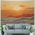 thumbnail image 4 of Chilfamy  Boho Tapestry Wall Hanging for Bedroom Aesthetic, Bohemian Vintage 70s Rainbow Sun Tapestries for Living Room, Retro Hippie Sunset Sea Wall Tapestry for Dorm Room Decor  50x40inch, 4 of 6