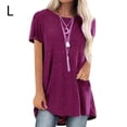 thumbnail image 1 of Sonducket Camisa de mujer con cuello y manga corta en color liso Prendas para la parte del cuerpo Vino rojo L, 1 of 4
