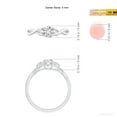 thumbnail image 5 of ANGARA Natural Diamond Crossover Ring with Leaf Motifs in 14K White Gold for Women (Size-5.1mm| Color-H| Clarity-SI2) | April Birthstone, Anniversary, Jewelry Gift for Women | Natural Diamond Ring, 5 of 9
