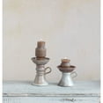 thumbnail image 3 of Creative Co-Op 7.5 Inches Stoneware Pillar Holder with Handle and Reactive Glaze for 5 Inches Pillar, Brown, 3 of 5
