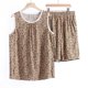 thumbnail image 4 of Conjunto de Ropa de Salón para Mujeres Estilo Impreso Cuello de Tripulación sin Mangas Y Pantalones Cortos, Conjunto de 2 Piezas para Diario, Casual Y Fiesta, 4 of 6