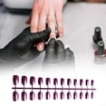 thumbnail image 5 of Uñas postizas Qarigey 24 piezas de ataúd sólidas acrílicas para manicura DIY, 5 of 5