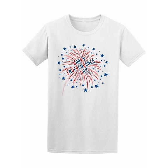 Fireworks Happy Independence Day T-Shirt Men -Image by Shutterstock, Male XX-Large