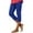 Blue, variant on Capri Leggings For Women 2026 Trendy Zipper Knee Length Crop Trousers Summer Cropped Pants Workout Compression Pants White Capri For Women