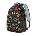 thumbnail image 2 of Game Controller Black Pattern Backpack for School, Cute School Bag with Adjustable Shoulder Straps and Padded Back, 15.3"x11"x6.7", 2 of 5