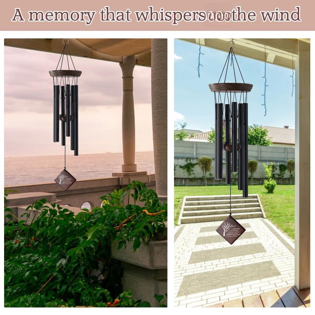 Sympathy Wind Chimes For Loss Of Loved One  Memorial Outside With Family Tree Sail Bereavement Gifts Mother Father Remembrance Windchime Garden Patio