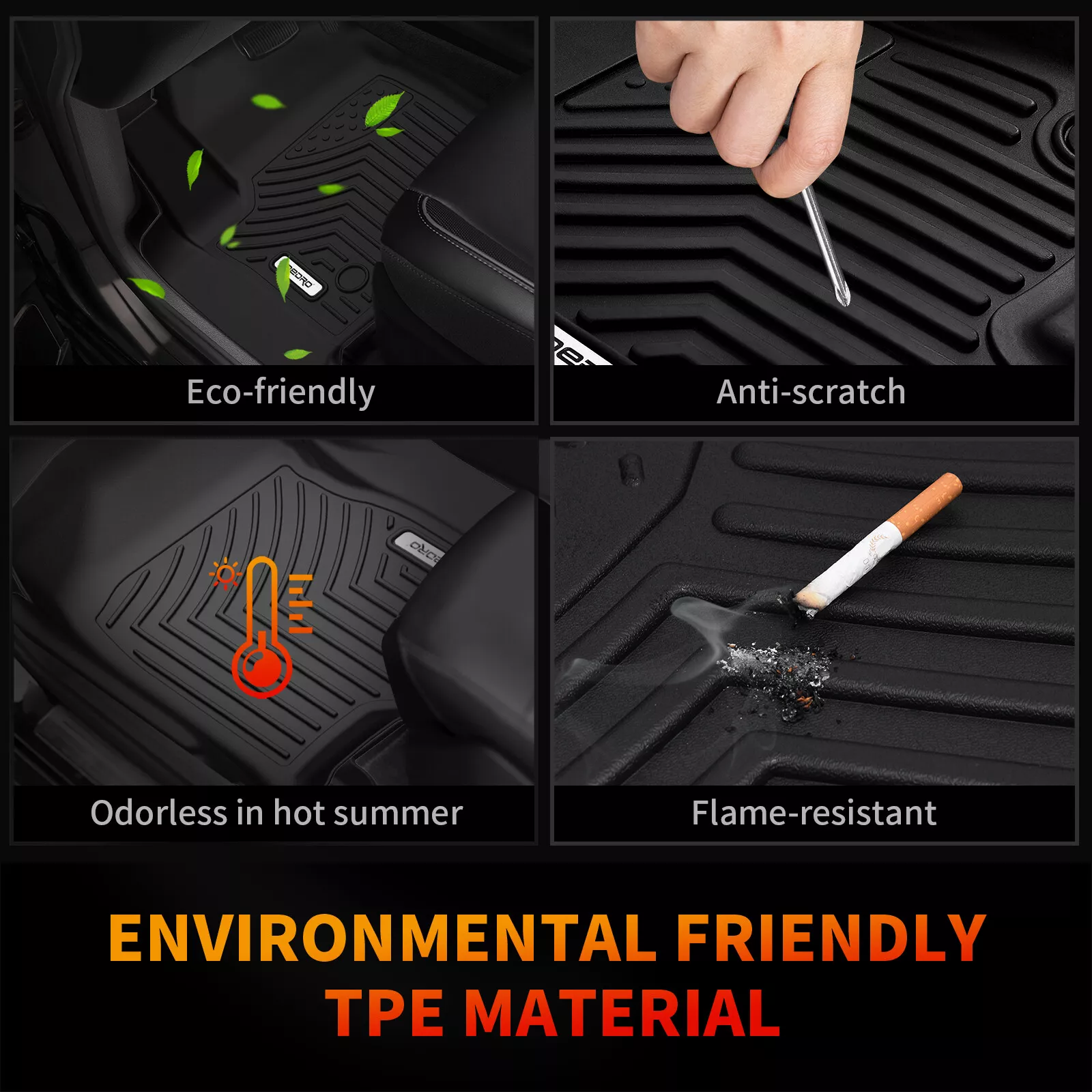 RVNI Floor Mats for 2019-2023 Chevy/GMC Silverado/Sierra Double Cab Bench