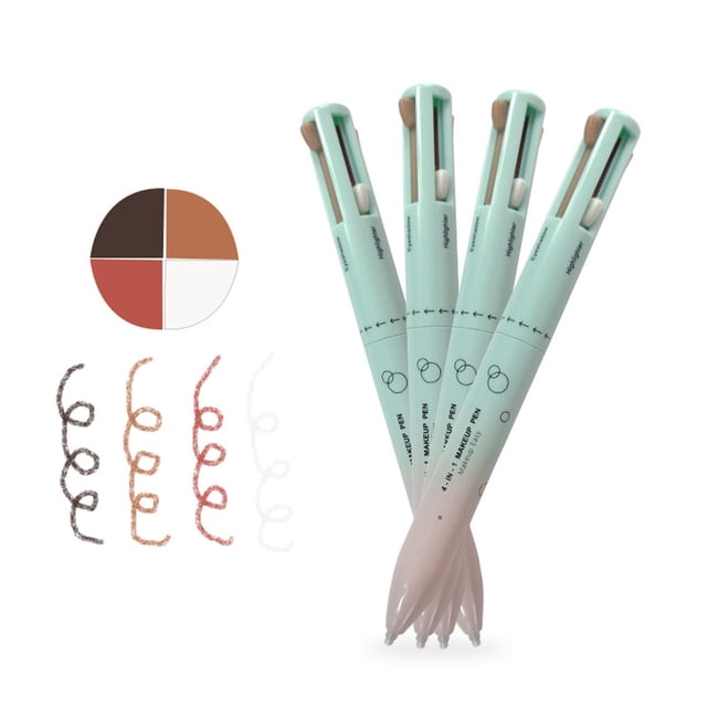 Lápiz de maquillaje 4 en 1 Lápiz de maquillaje 4 en 1 Lápiz de labios de 4 colores Resaltado Lápiz de cejas 4 en 1