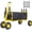 Yellow, variant on GDF Studio 51" Heavy Duty Collapsible Fishing Cart with Rod Holders, All-Terrain Beach Wagon for Sand, Black & Yellow