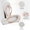 thumbnail image 2 of HUGGOES Smoky Natural Rubber Comfort Flip Flops for Women - White/Beige, 2 of 7