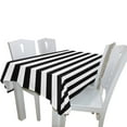 thumbnail image 3 of EREHome Nappes à Rayures Noir et Blanc Décoration de Table 60x104 Pouces, 3 of 5