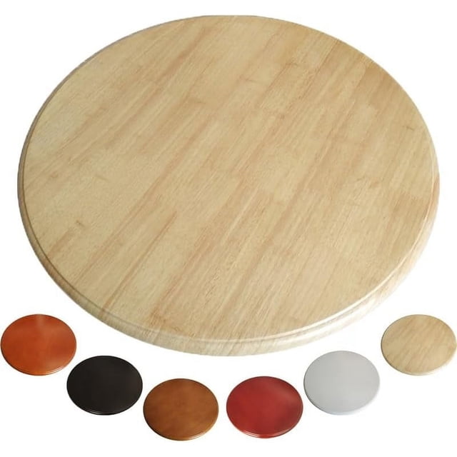 Large Wooden Lazy Susan Turntable, 24"" 28"" 32"" 36"" 40"" 360° Rotating Serving Tray for Dining Table, Table Top Round Serving Plate, Easy to Clean(Log,80cm/32in)