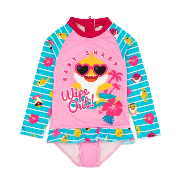 Baby Shark Combinaison de Surf Rose 1 Pce pour Filles