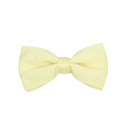 - Young Boy's Pre-tied Clip On Bow Tie - Formal Tuxedo Solid Color