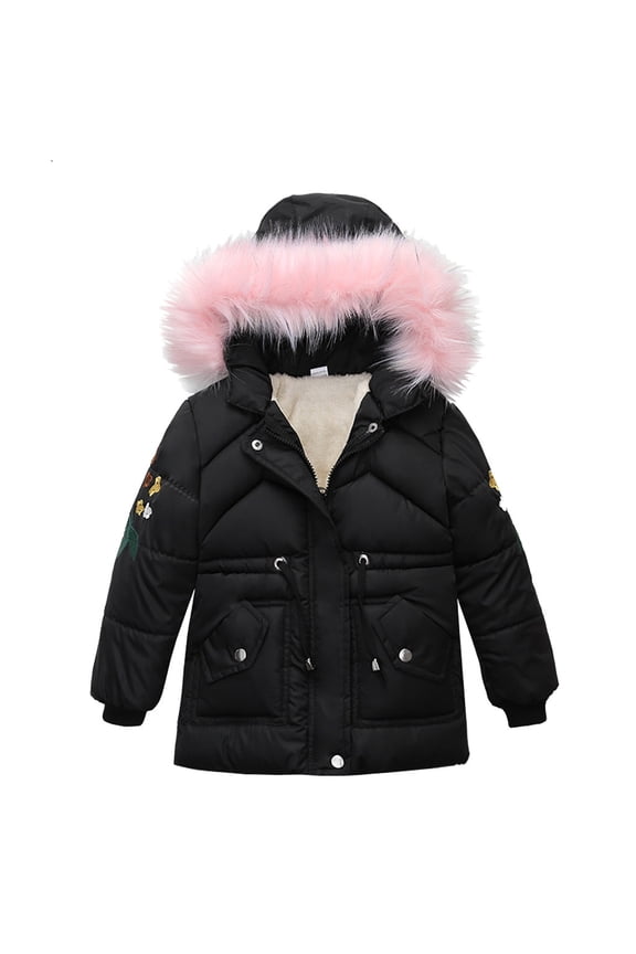 Girls Snowsuit Warm Girl Children Winter Hoodie Zip Thick Coats Jacket Outwear Kids Boys Snow Girls Coat&Jacket